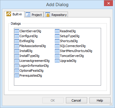 Predefined Dialogs Predefined Dialogs