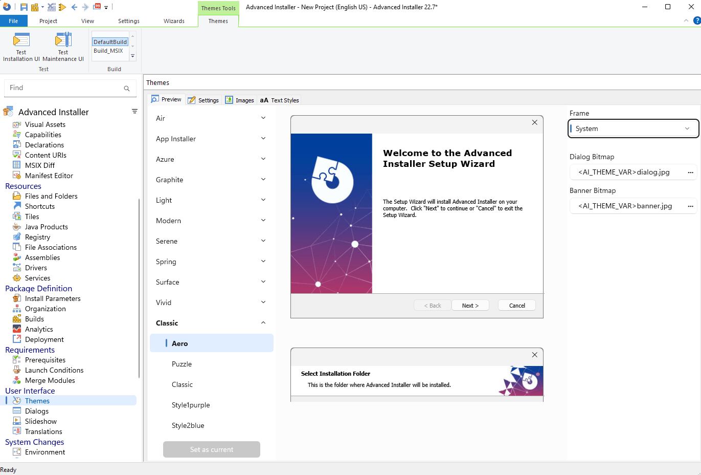 Themes Page Themes Page