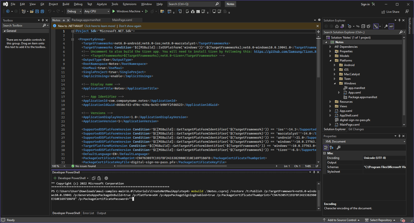 .NET MAUI MSIX Build