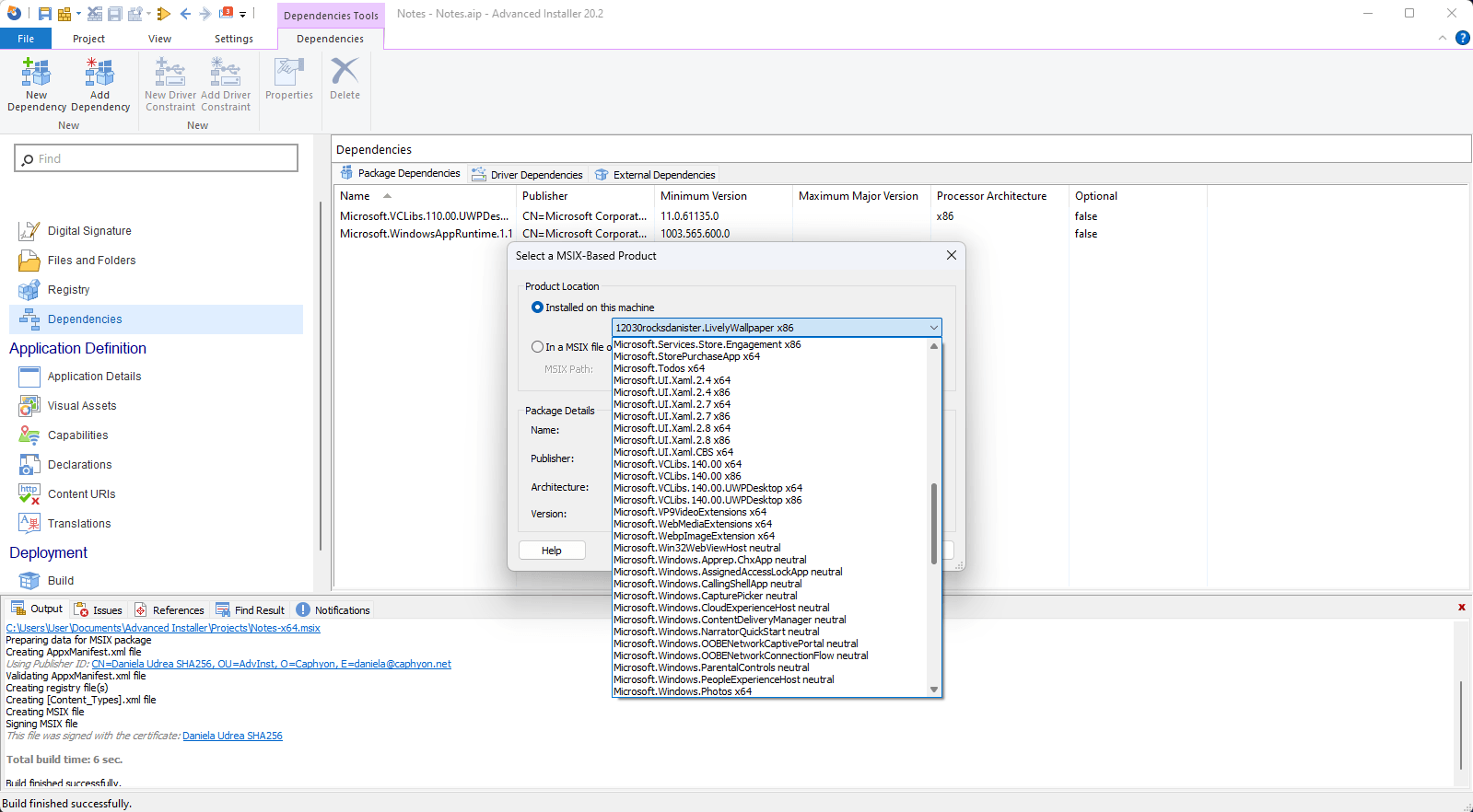 VCLibs v14 previously installed on the machine