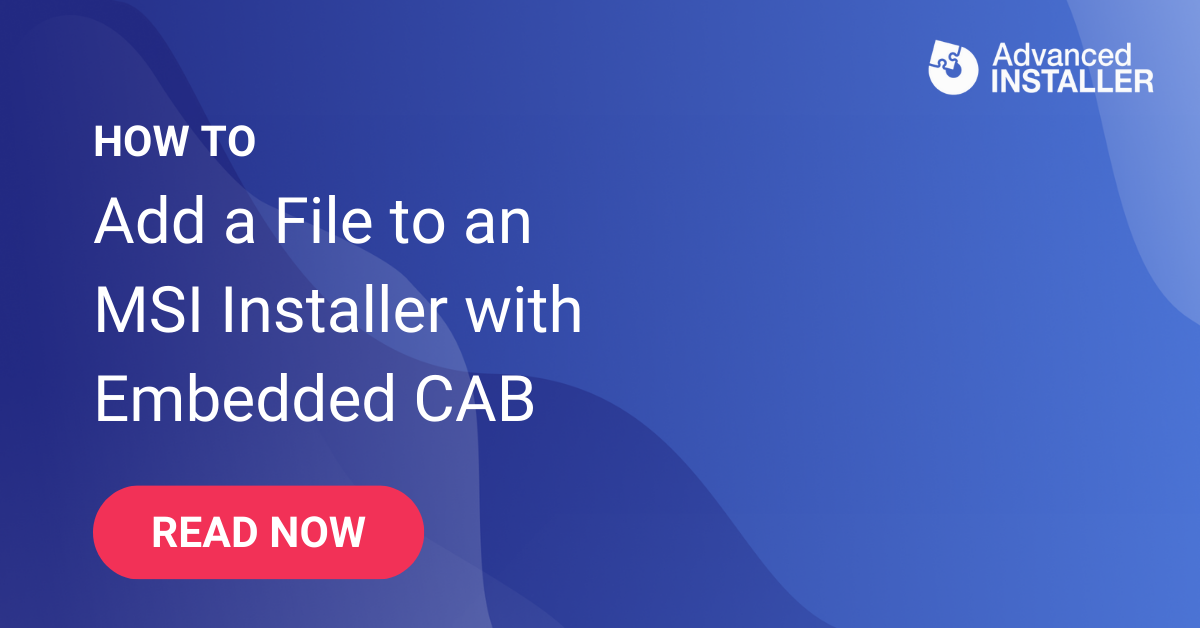 Add file msi embedded cab