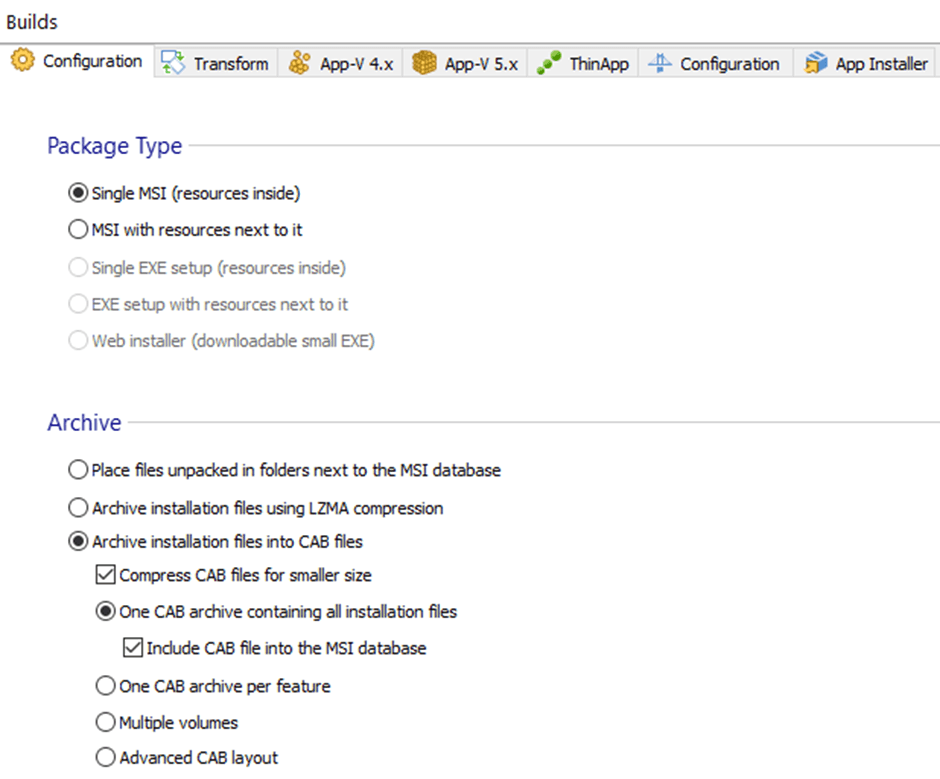 Include CAB file into the MSI database