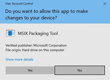 Uac msix packaging tool