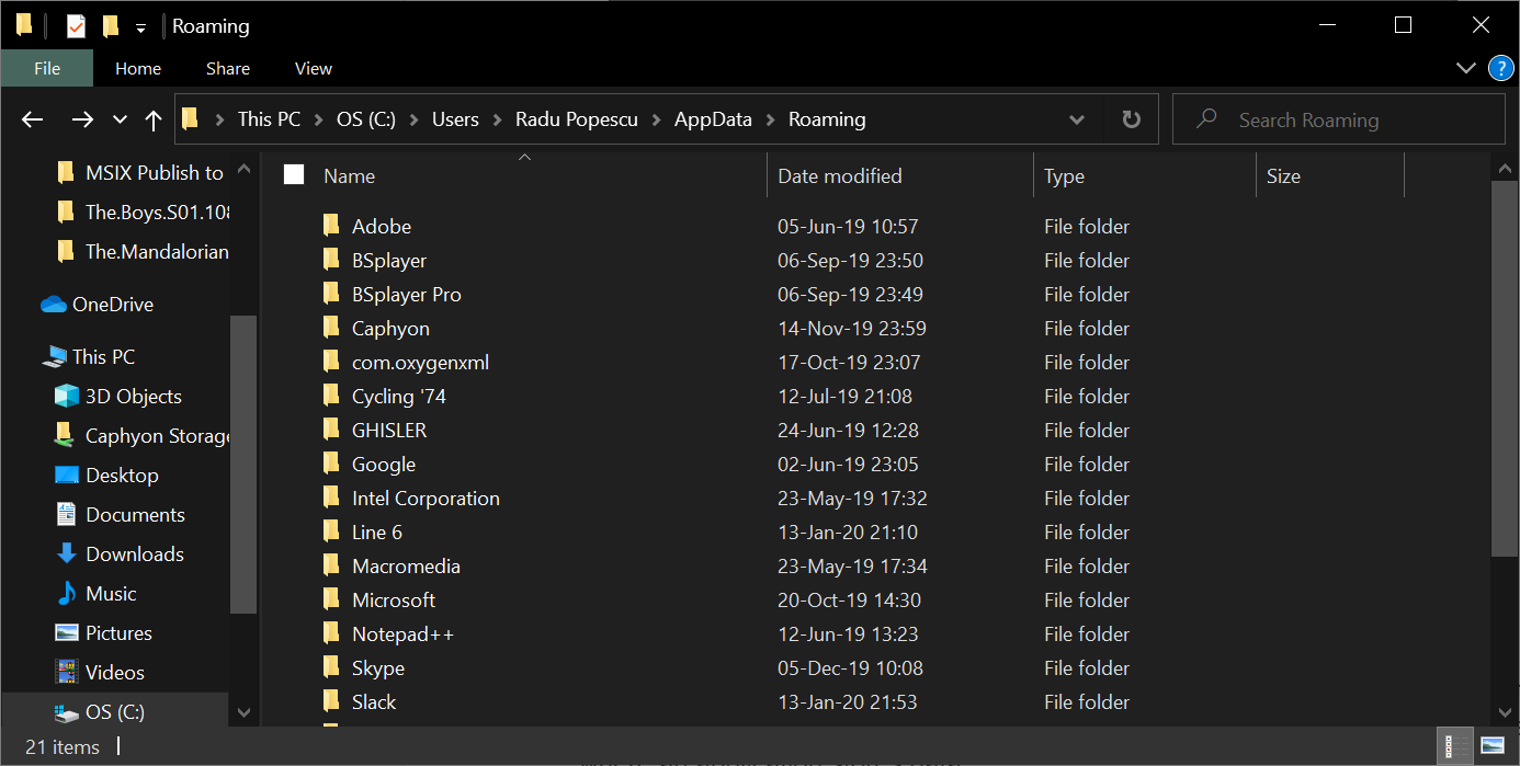 Appdata local microsoft windows много весит