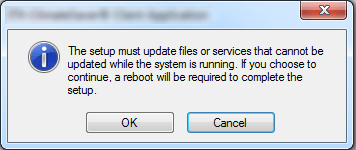 Reboot pop-up Reboot pop-up