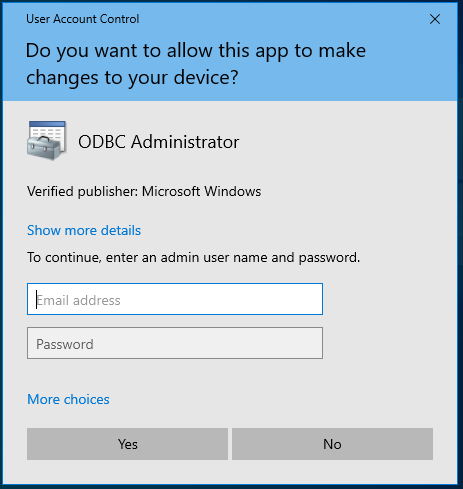 UAC Admin credentials UAC Admin credentials