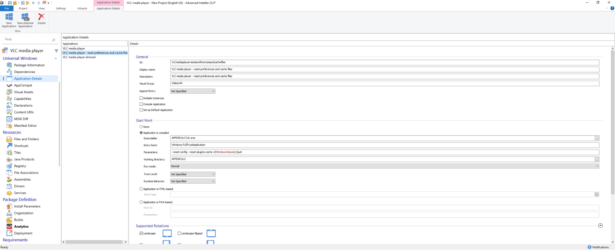 VLC App-V Package shortcut 2 VLC App-V Package shortcut 2