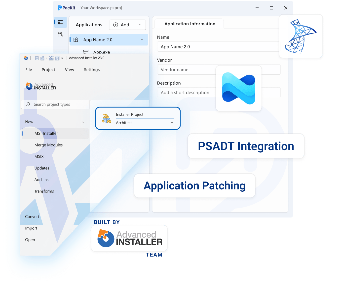 Package with Architect. Patch & Deploy with PacKit.