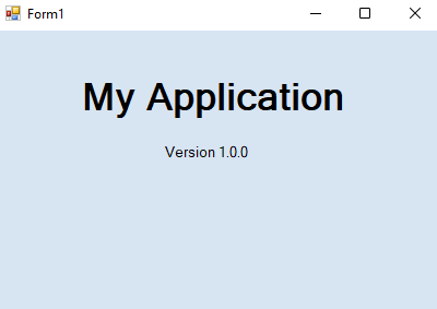 Windows Forms App MyApplication