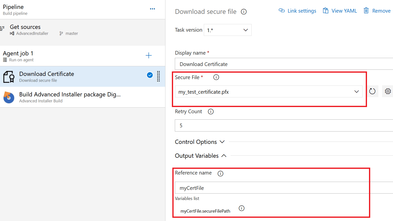 advanced installer azure devops