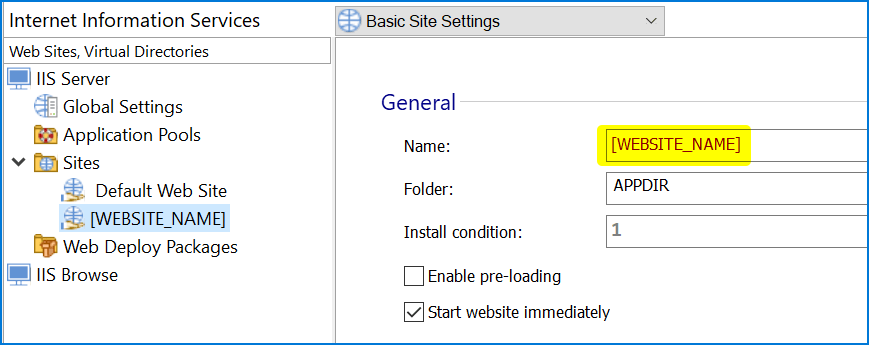 Creating IIS page