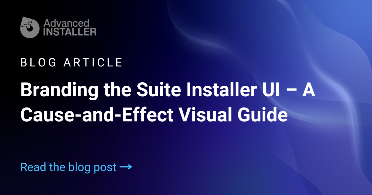 Branding suite installer ui visual guide