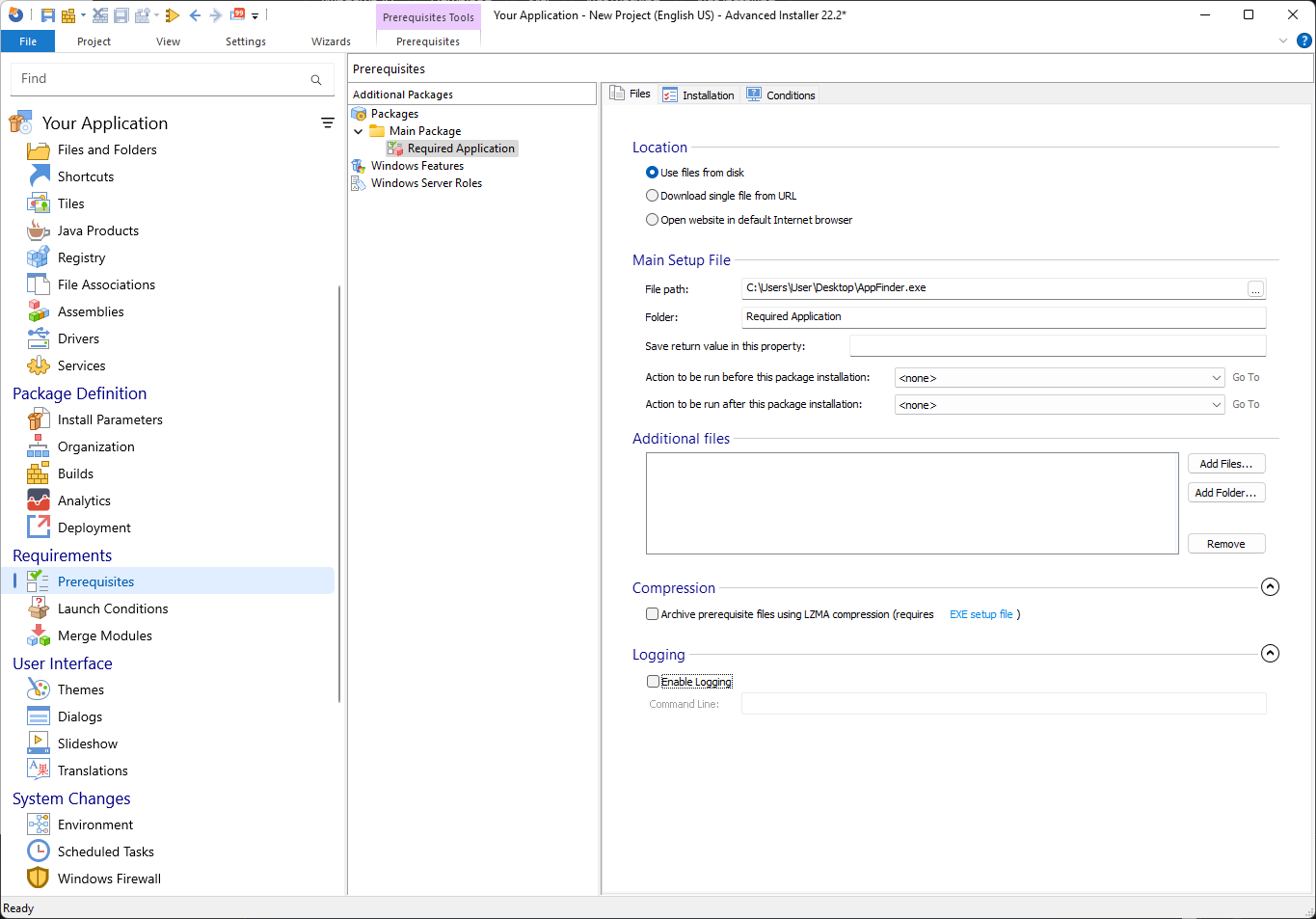prerequisites file adding to package prerequisites file adding to package