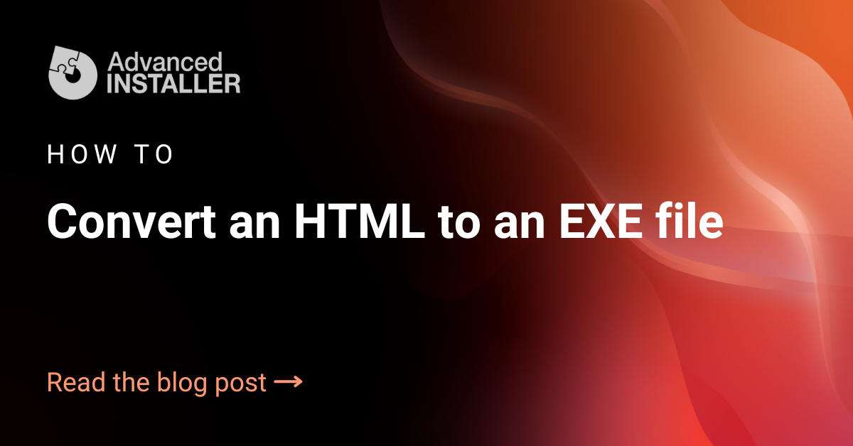 Convert html to exe