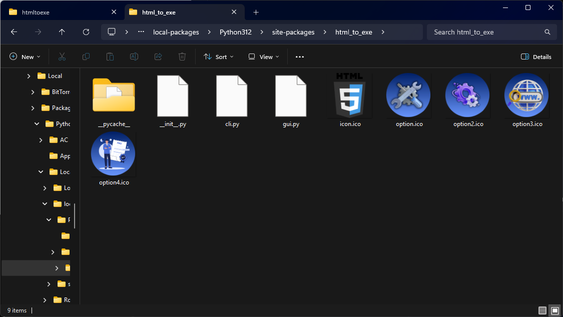 Show where html-to-exe is installed