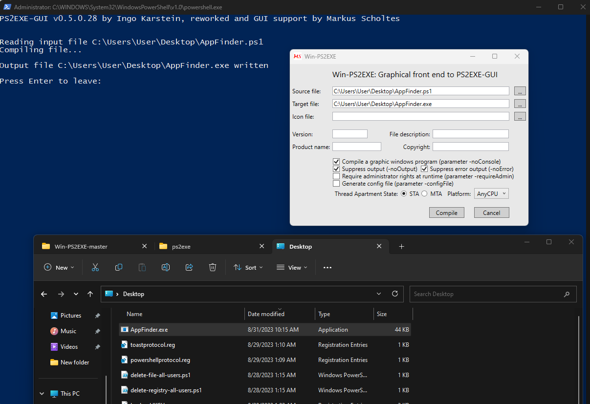 How To Convert a PowerShell Script into an EXE File