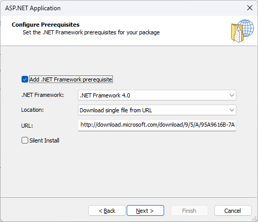 ASP.NET application prerequisite config ASP.NET application prerequisite config