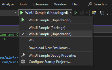 Visual Studio Windows File Explorer