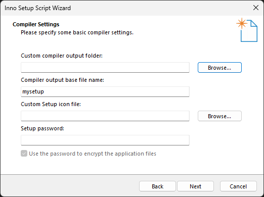 Compiler Settings in Inno Setup Compiler Settings in Inno Setup