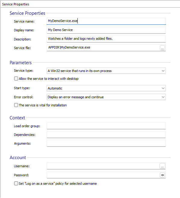 Customize the Services in Service Properties Customize the Services in Service Properties