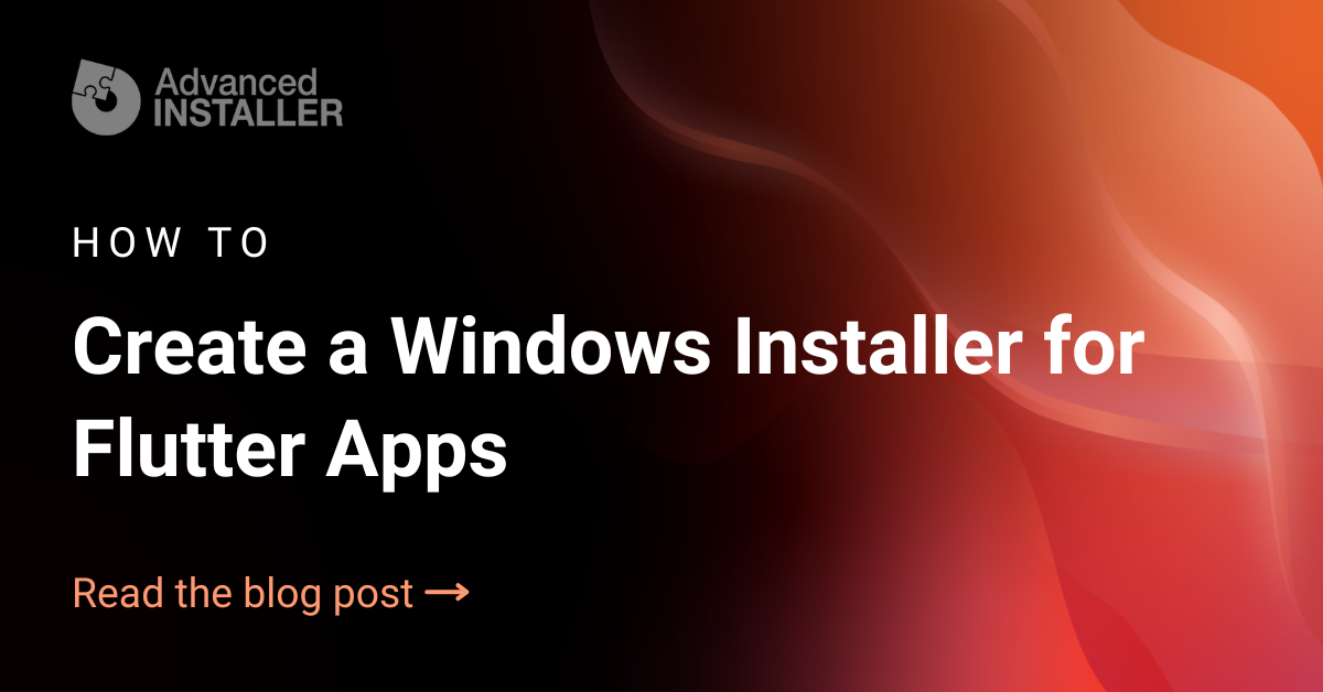 Create installer for flutter apps