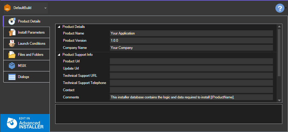 Advanced Installer Project Viewer