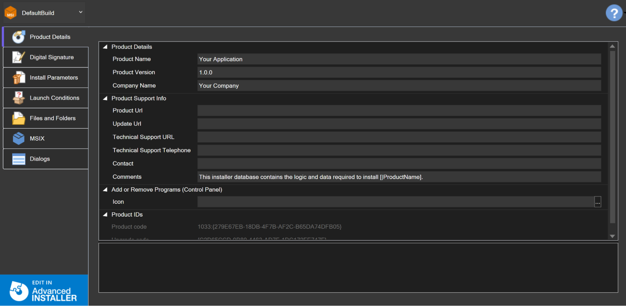 configure setup project
