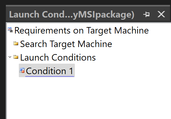 Add Launch Condition