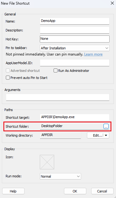 Folder Path in New File Shortcut option