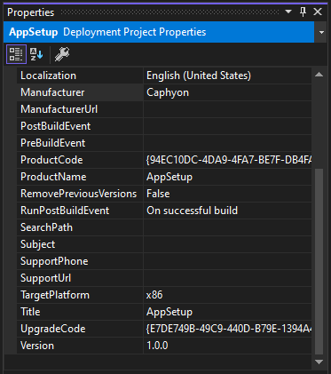 edit product properties