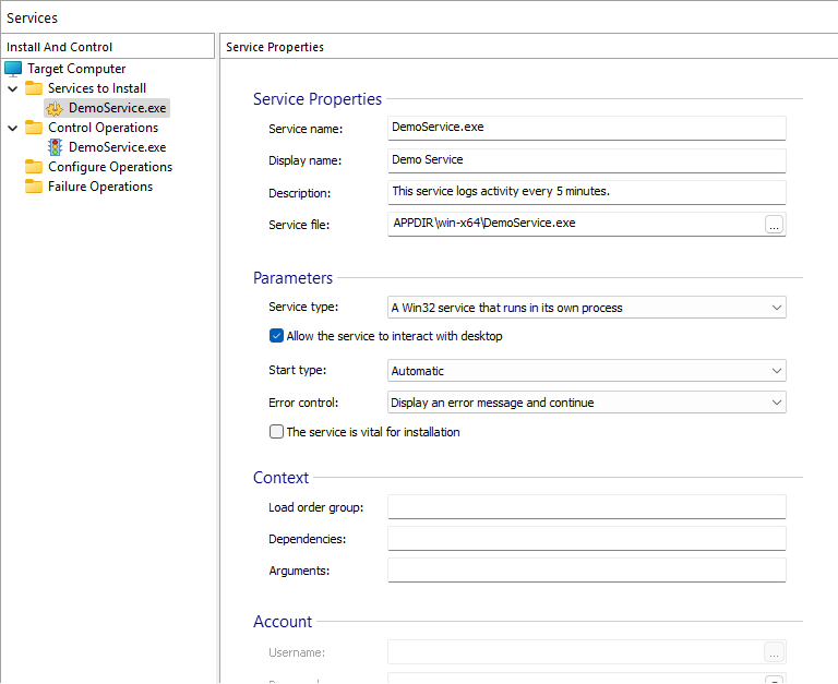 Service customization options Service customization options