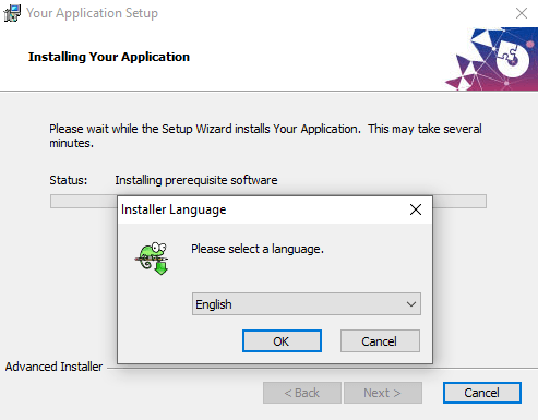 Install Notepad application wizard