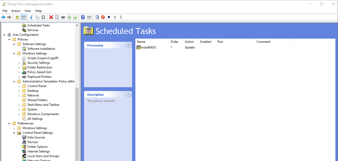 Created and Deployed Scheduled Task Example