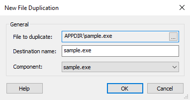 Edit File Duplication Dialog