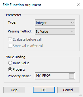 Edit Function From Standard DLL Dialog