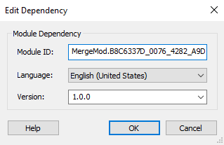 Edit Module Dependencies Dialog