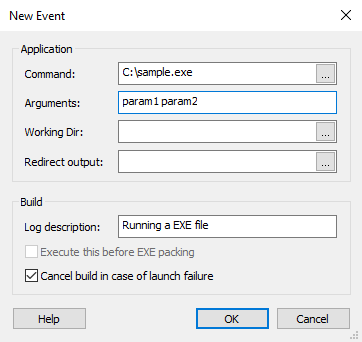 Exe file event