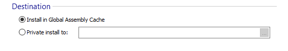 Multiple assemblies destination dialog