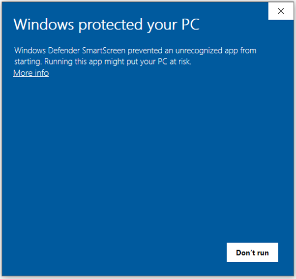 Windows Defender SmartScreen