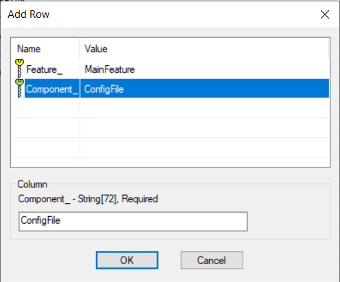 Linking Created Component to Feature