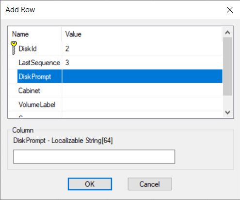 Add New Row in Media Table