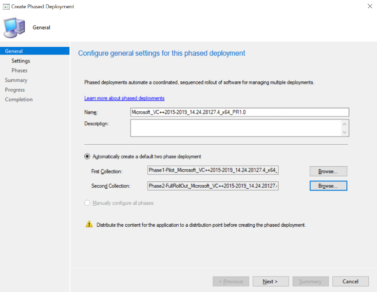 Phased Deployment in Configuration Manager Console Phase deployment configuration manager