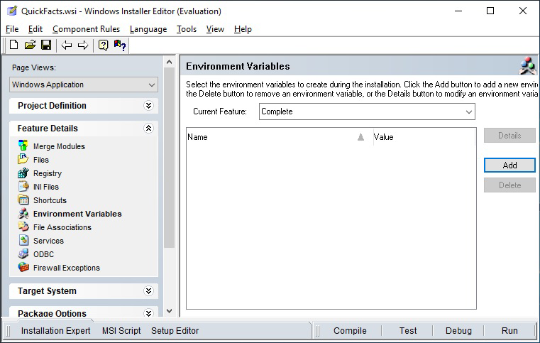 Wise installation expert environment variable