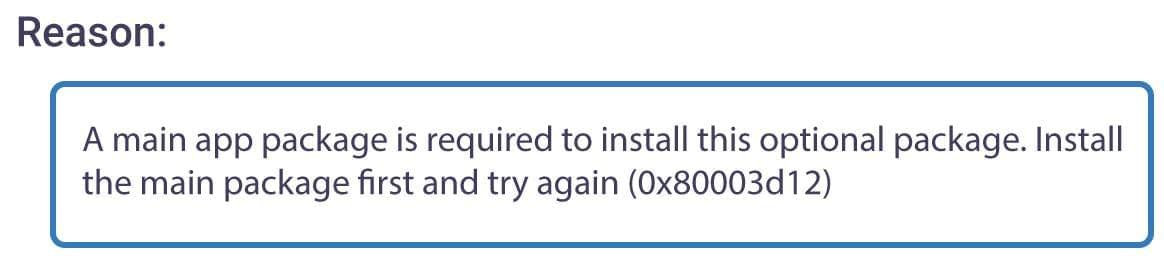 An MSIX Modification Package cannot be installed before the target application An MSIX Modification Package cannot be installed before the target application