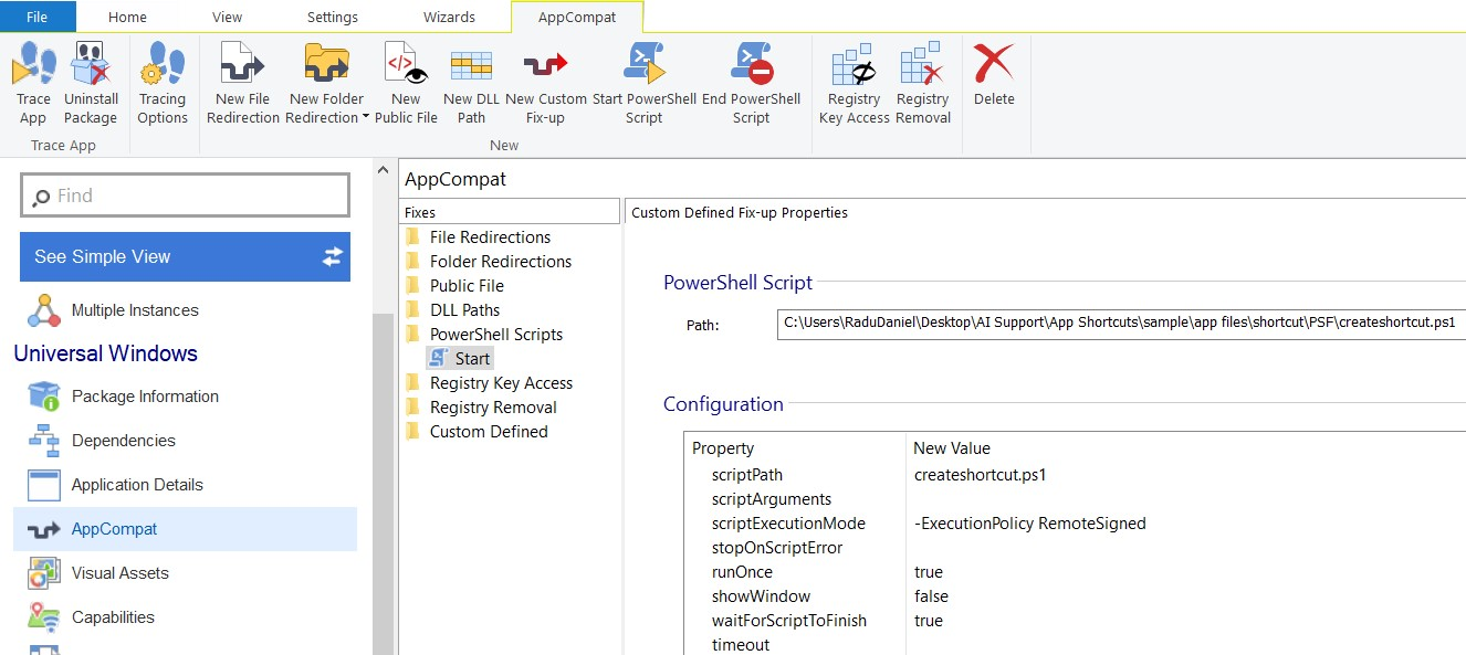 Configure Start Powershell Script