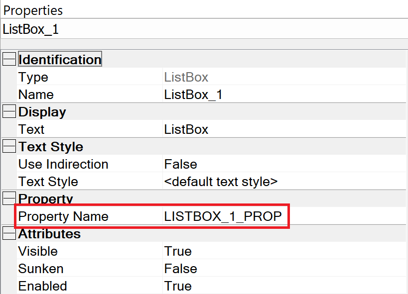 ListBox Property Name setting ListBox Property Name setting