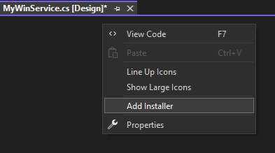 Add Installer component Add Installer component