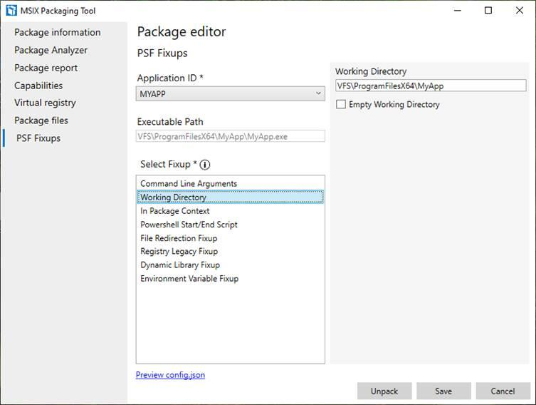 Select the Working Directory Select the Working Directory
