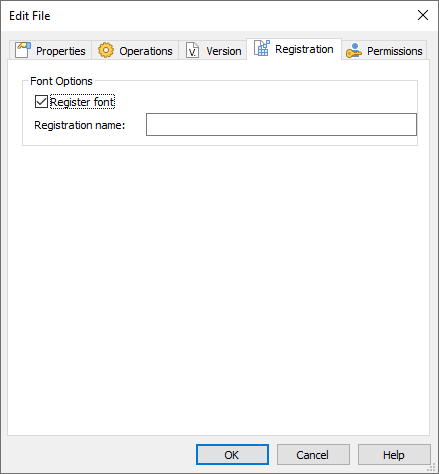 Font registration in Advanced Installer