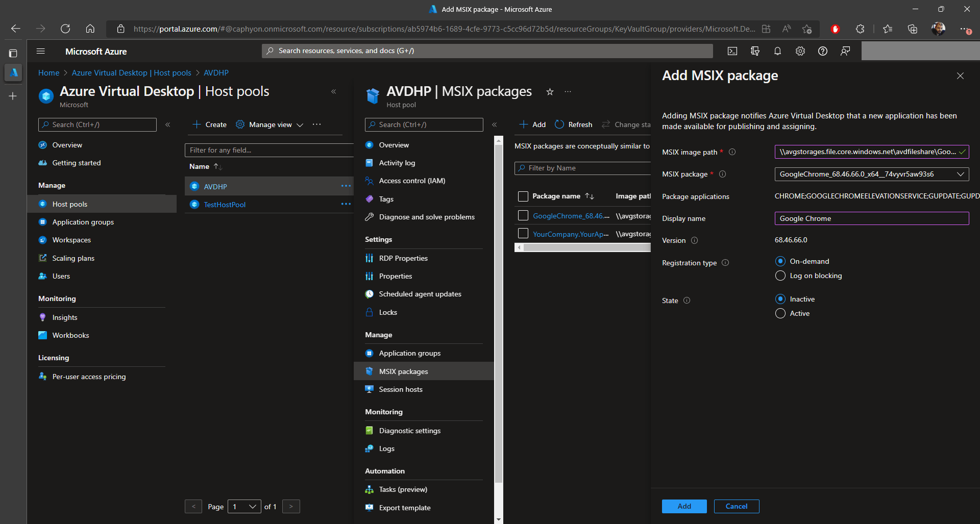 AVD MSIX App Attach